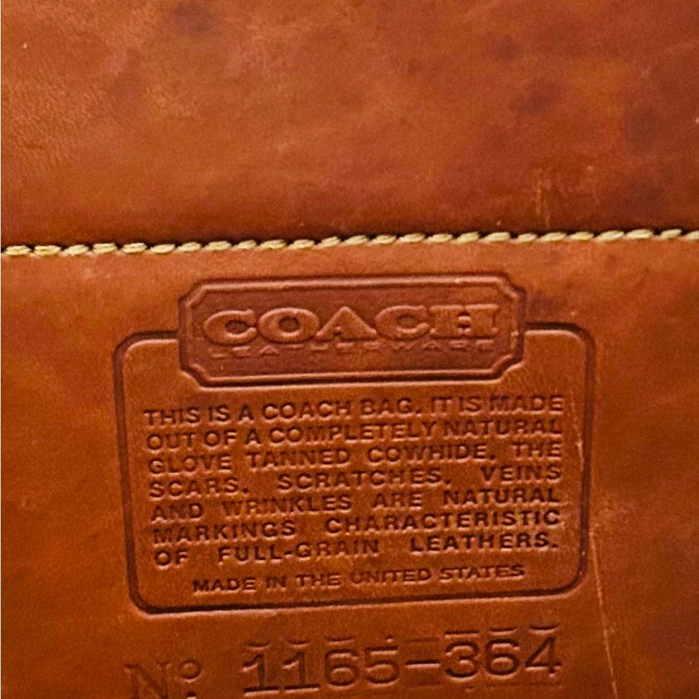 ***SOLD*** VTG 80’s Coach Briefcase British Tan Leather USA No. 1165-364 - Picture 8 of 16